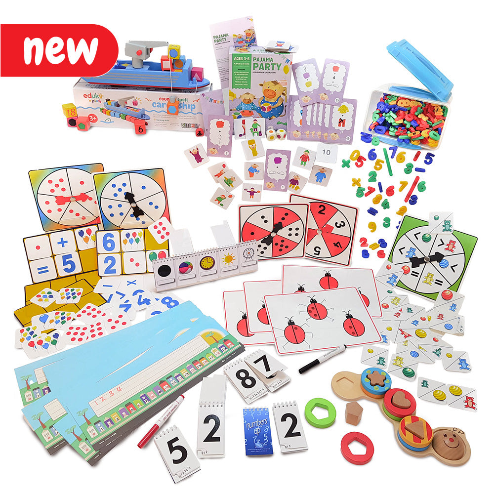 This comprehensive kit contains resources which help children learn and develop early maths skills such as counting, understanding and using numbers, simple addition and subtraction calculations and shapes, spaces, and measure.&nbsp;</p> <p>Ideal for supp