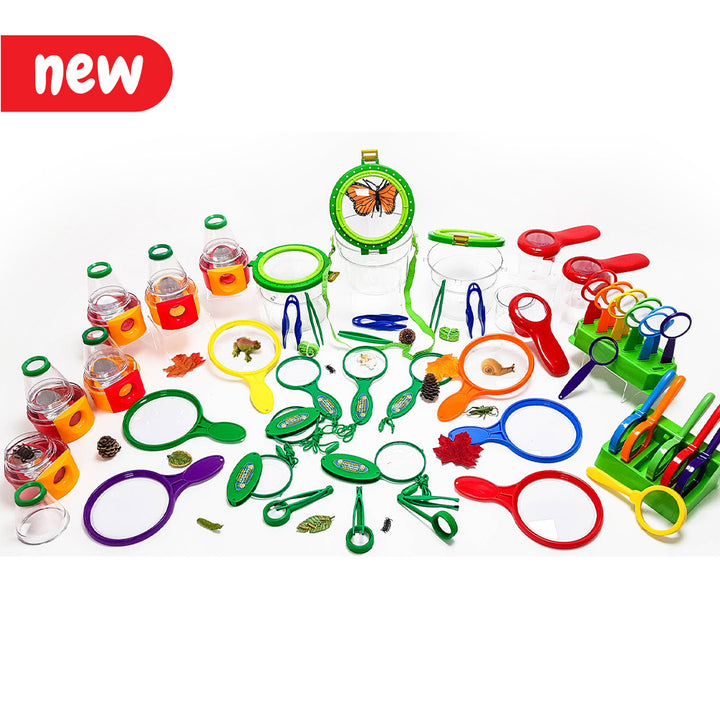 This Giant Magnifying Kit is the ultimate tool for all your school's nature and science observation needs. With a range of magnifiers perfect for outdoor activities and playground exploration, it's the ideal resource for your school's forest school program. Its comprehensive design includes everything you need for a truly immersive learning experience.