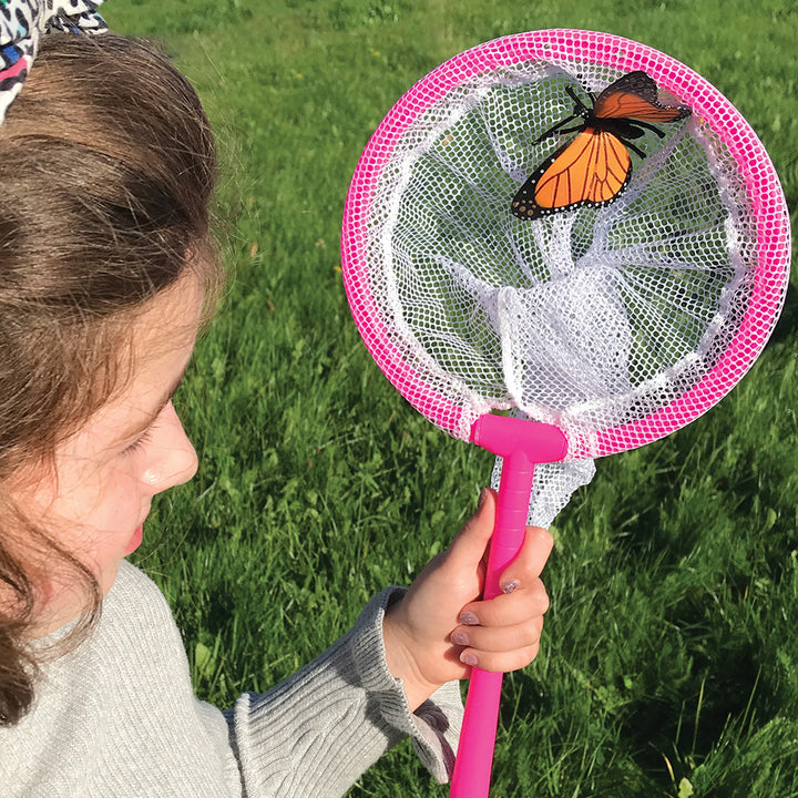 Observe butterflies and other insects up close with these Butterfly/Pond Dipping Nets. Each pack includes 6 nets in a variety of vibrant colors - pink, red, yellow, green, purple, and blue. Perfect for use in a pond or butterfly garden.