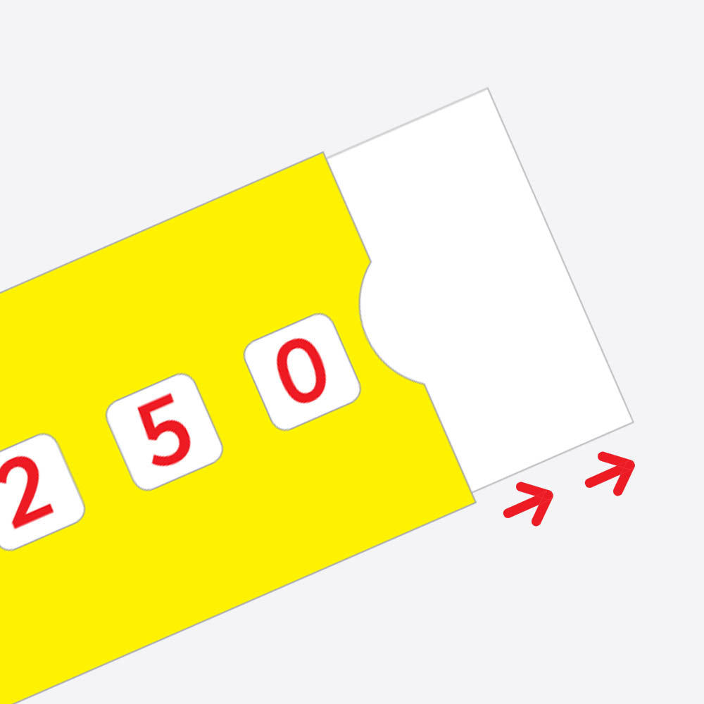 A set of 30 pupil sliding lines and 1 teacher/demo sliding line, perfect for illustrating the effects of multiplying/dividing decimals by 10 or 100. Each pupil's version measures 21.5 x 10 cm, while the teacher's version is 42 x 19 cm. Simply write examples in the five squares using a dry erase marker pen (not included) and slide the numbers back and forth using the laminated slider. Suitable for aiding ages 7 and above