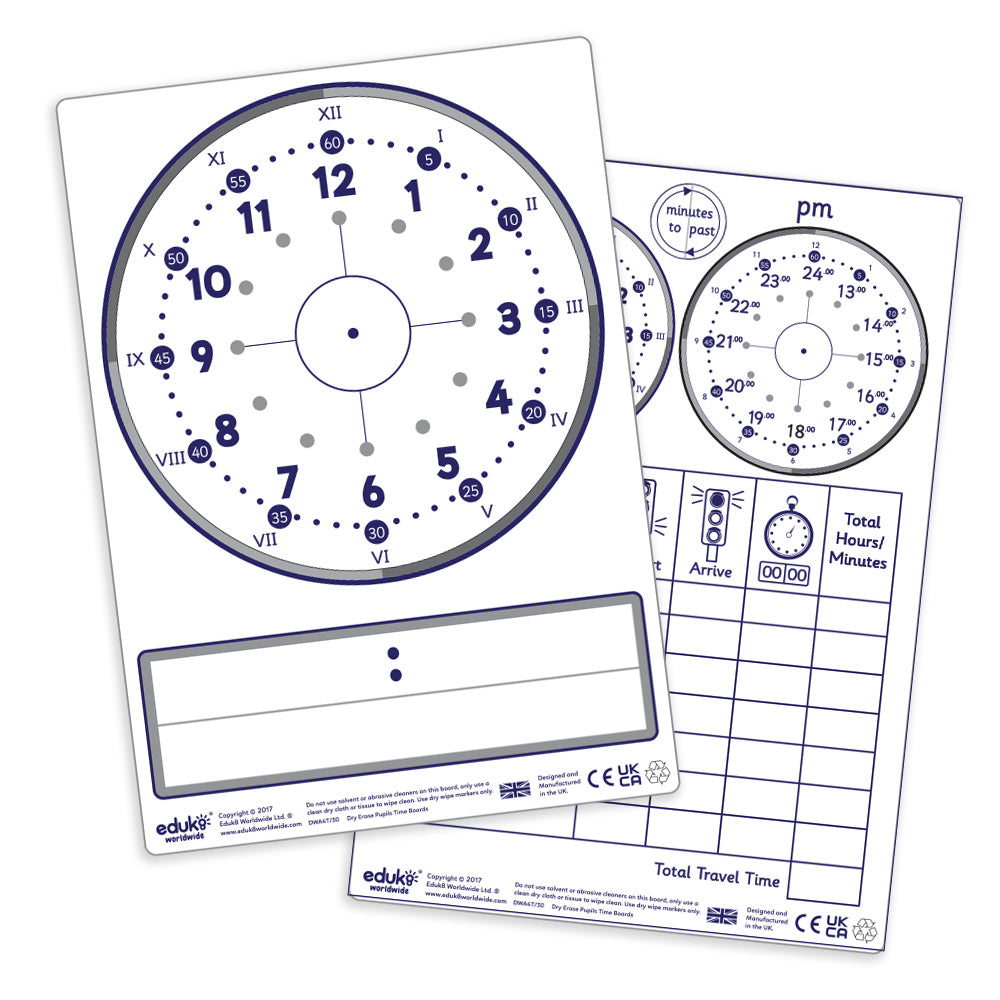 Dry Erase Teachers A2+ Time Board