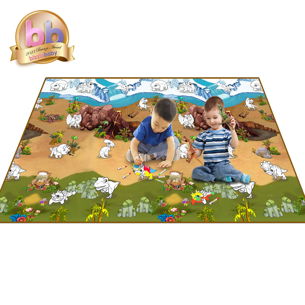 Extra Large Colour and Wipe Dinosaur Play Mat (200 x 120cm)