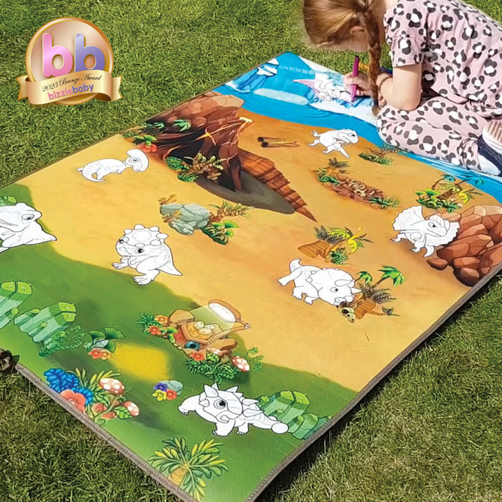 Large Colour and Wipe Dinosaur Play Mat (120 x 90 cm)