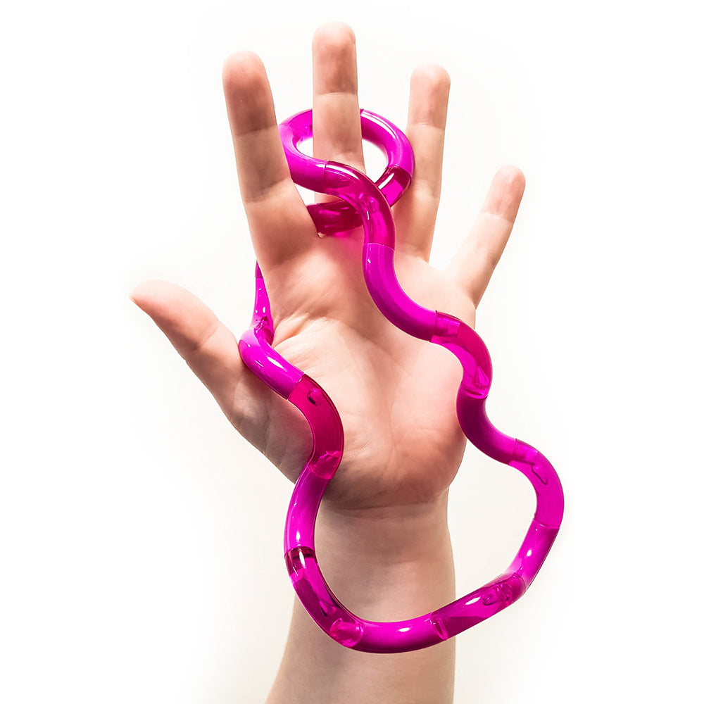 The NEW Tangle® Palm, a twisty inspiration in the palm of your hands and the latest addition to the Tangle® family of fun fidget & learning tools. Slightly larger than the Tangle® Jr, guaranteed fun for everyone! Improves fine motor skills, useful for hand & wrist therapy, calms anxiety & relaxes the mind, and helps form healthy habits. Size: 27 cm. Suitable for ages 3 and up