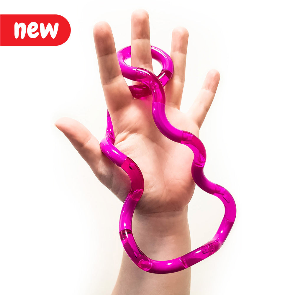 The NEW Tangle® Palm, a twisty inspiration in the palm of your hands and the latest addition to the Tangle® family of fun fidget & learning tools. Slightly larger than the Tangle® Jr, guaranteed fun for everyone! Improves fine motor skills, useful for hand & wrist therapy, calms anxiety & relaxes the mind, and helps form healthy habits. Size: 27 cm. Suitable for ages 3 and up