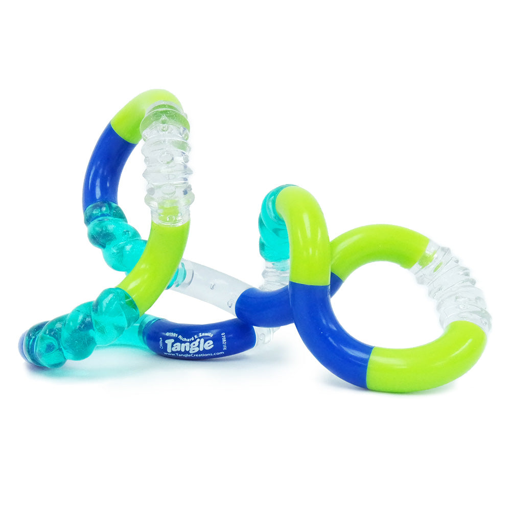 Tangles - a tactile toy consisting of interconnected curved sections, designed to provide both visual and tactile stimulation. Widely used as a fidget toy, it offers a satisfying sensory experience, promoting relaxation and focus. Its flexible structure a