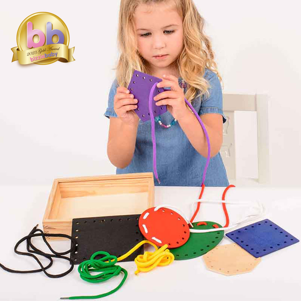 eduk8 worldwide wooden, threading, lacing, colourful shapes, gross motor skills, fine motor skills, home learning, nursery, nursery resources, nursery supplies, infants, children, kids, early years, educate, educational, educational products, educational 