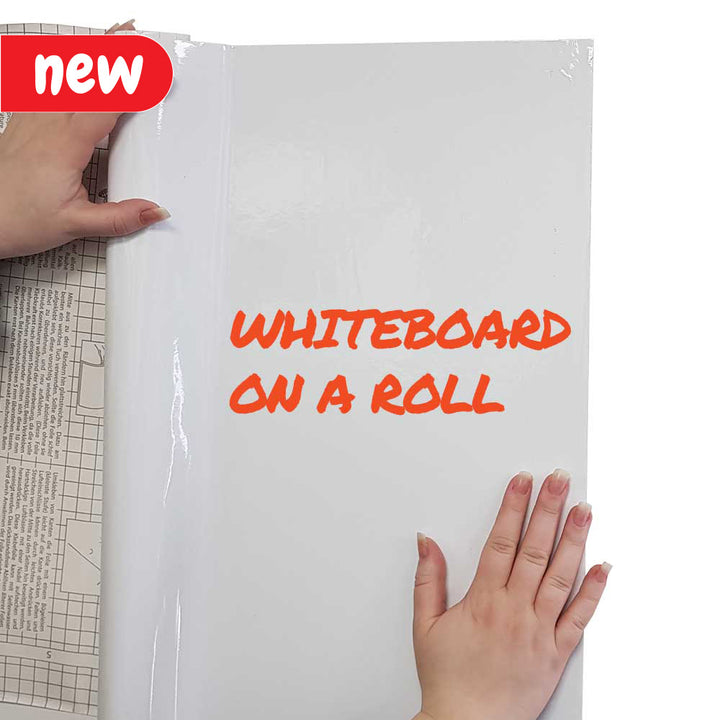 Multi-purpose vinyl whiteboards with easy-to-cut, stick-and-peel permanent/semi-permanent adhesion. Reusable material with peel-off backing, suitable for glass, plastic, wood, painted/unpainted surfaces, carpet, fabric, cardboard, and polystyrene. Ideal for indoor/outdoor use on even surfaces. Easily customisable for shapes like animals, cars, boats, trees, numbers, letters, etc. Join rolls for larger whiteboard areas. Compatible with dry erase markers for versatile activities