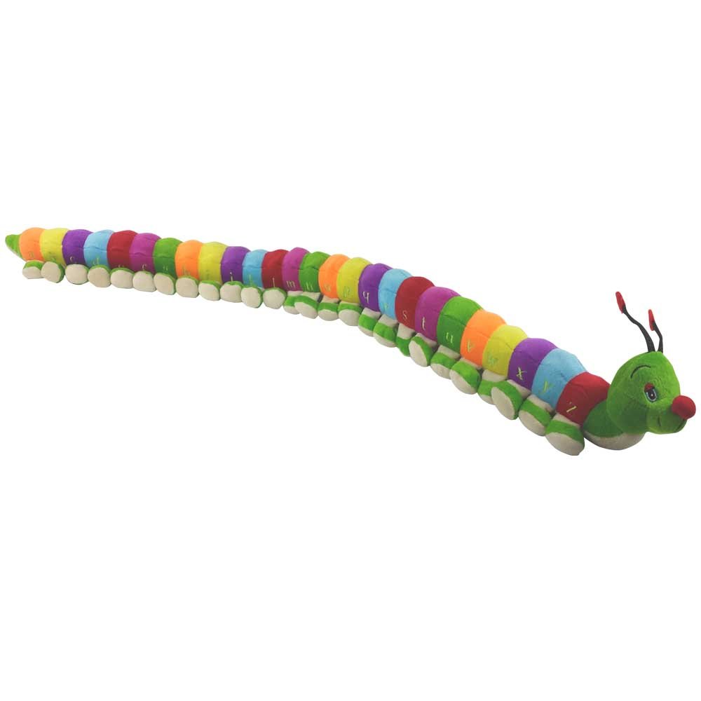 plush, cuddly, play, colourful, multicoloured, coloured caterpillar, multicoloured animal, animal, insect, nature, uppercase, lowercase, learning, alphabet, casey, caterpillar, educational, children, kids, infants, early years, plush toy, stem, steam, edu