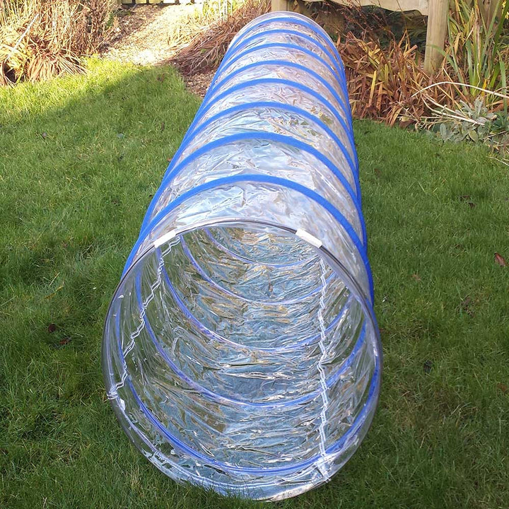 cylinder, cylindrical, transparent tunnel, crawling, crawl, kids, childrens, children, infants, early years, giant tunnel, long clear plastic outdoor tunnel, crawling, crawl, play dog dogs tunnel for physical development, PE, physical education, coordinat