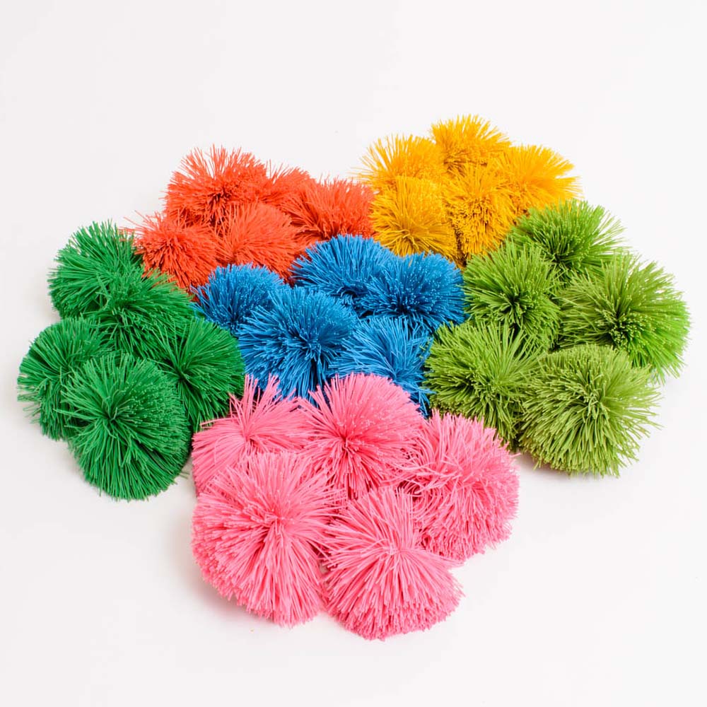 fuzzy, soft, koosh, sports ball, sport, indoor outdoor play, sensory play. sensorial, special needs, sen, special education, special educational needs, multicoloured ball, colourful, coloured ball, throw, catch, coordination, physical development, childre