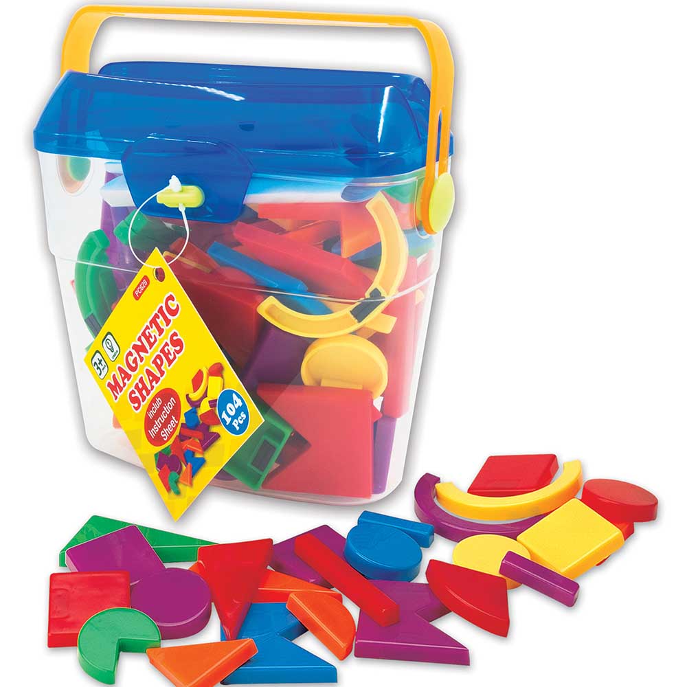 child safe magnetic colourful 2d 3d irregular regular plastic shapes shape pieces