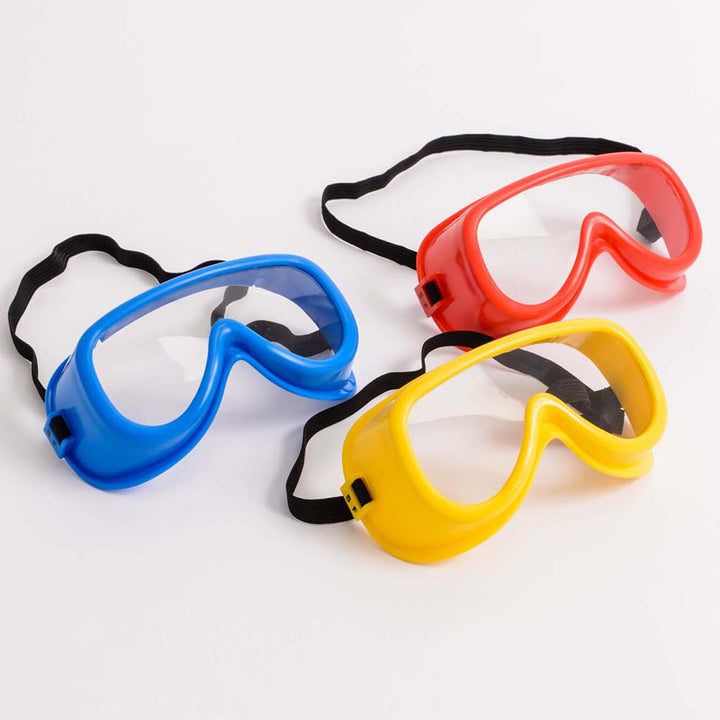 eye protection, multicoloured goggles, colourful, multicoloured, children, junior school, kids, early years, infants, ks1, ks2, key stage 1, key stage 2, learning, science, experiment, plastic, eye protection, protective, safety, coloured goggles, en166, 