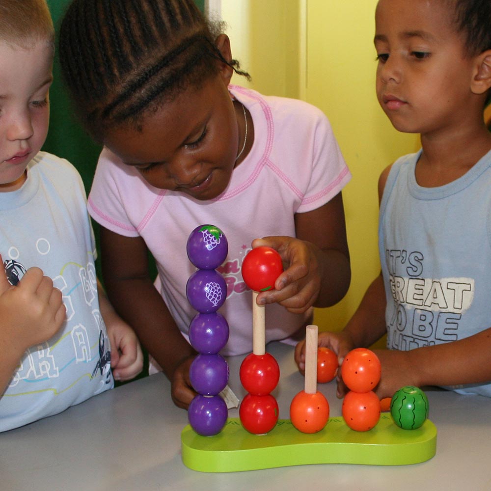 wooden stacking fruit learning balls toy for early years children kids gifts