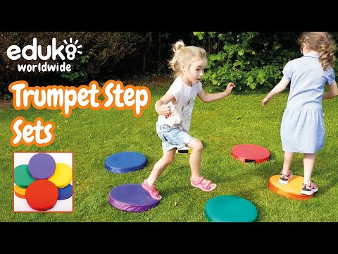 Colourful trumpet step and sound soft pads for Sen and early years